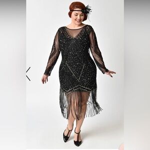 Black and Gold Beaded Top